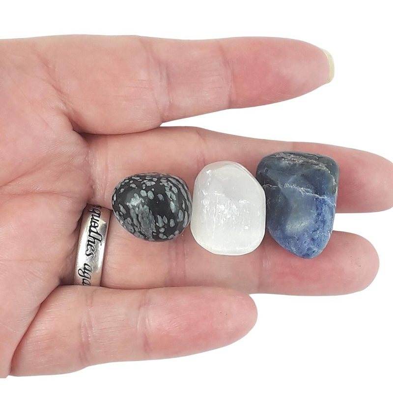 Meditation Crystal Set, 3 Stones with Information to Help You Meditate