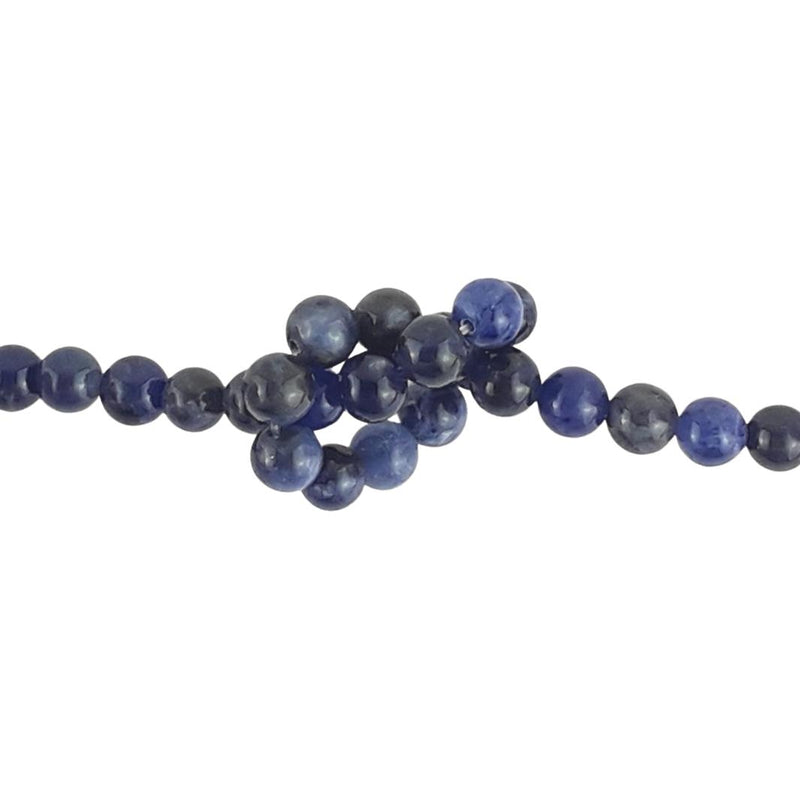 Sodalite Blue A Grade Round 6 mm Gemstone Beads with 1 mm Hole