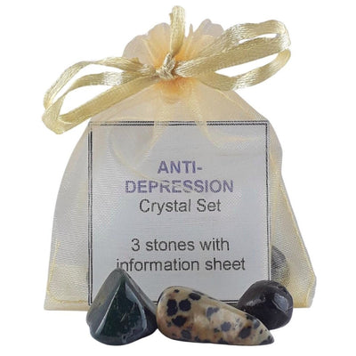 Anti-Depression Crystal Set, 3 Gemstones with Information Sheet - TK Emporium