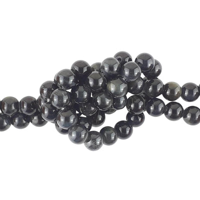 Blue Tigers Eye Round 8 mm Gemstone Beads with Large 2 mm Hole - TK Emporium