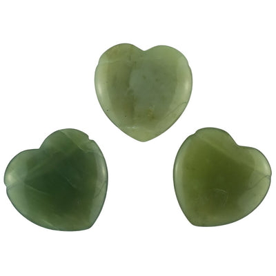 Bowenite (New Jade) 40 mm Heart Shape Carved Crystal Gemstone Bead - TK Emporium