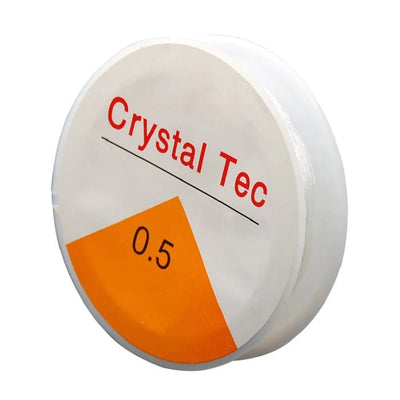 Bracelet Elastic Cord for Jewellery Making, 0.5 mm Clear Crystal Tec - TK Emporium