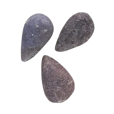 Lepidolite Crystal Teardrop Beads with Large 2 mm Drilled Hole - TK Emporium