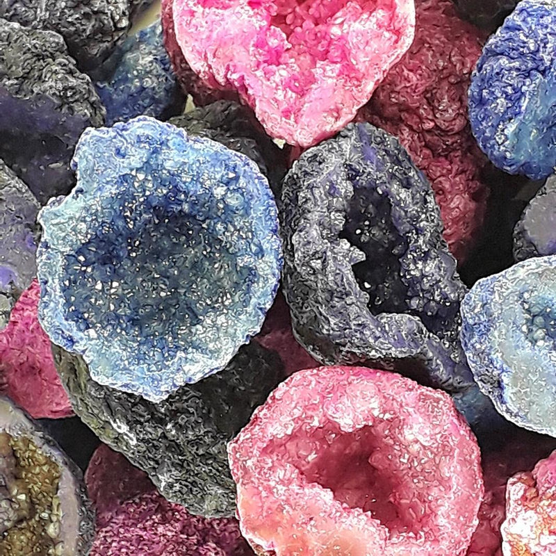 Mini Colourful Quartz Druzy Geodes from Brazil - Blue, Pink and Purple - TK Emporium