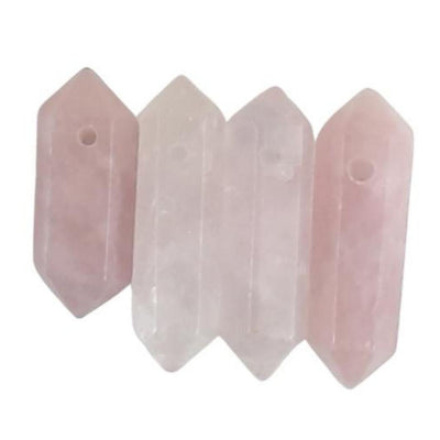Rose Quartz Double Terminated A Grade Gemstone Beads - Choice of Sizes - TK Emporium