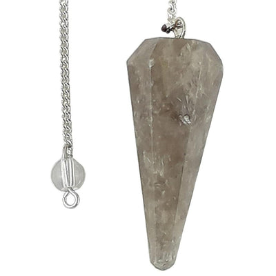 Smoky Quartz Faceted Cone Shape Crystal Dowsing Pendulum - TK Emporium