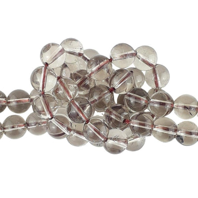 Smoky Quartz Light Brown Round A Grade 8 mm Gemstone Beads, 1mm Hole - TK Emporium