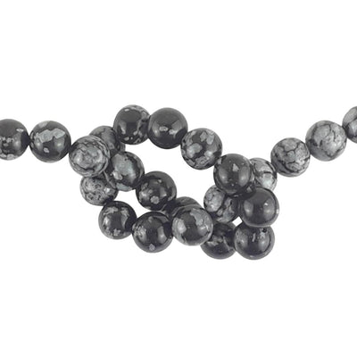 Snowflake Obsidian Beads - 8mm - A Grade - TK Emporium