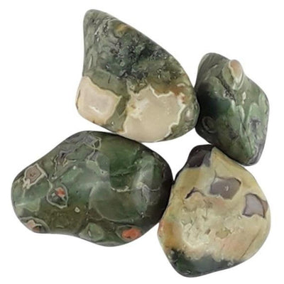 Wholesale Pack of 10 Rhyolite (Rainforest Jasper) Crystal Tumblestones - TK Emporium
