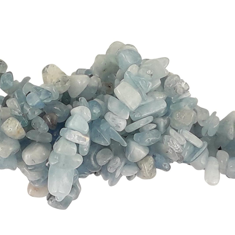 Aquamarine A Grade Crystal Bead Chips - Full Strand / Bag of 50 Pieces