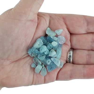 Aquamarine A Grade Crystal Bead Chips - Full Strand / Bag of 50 Pieces
