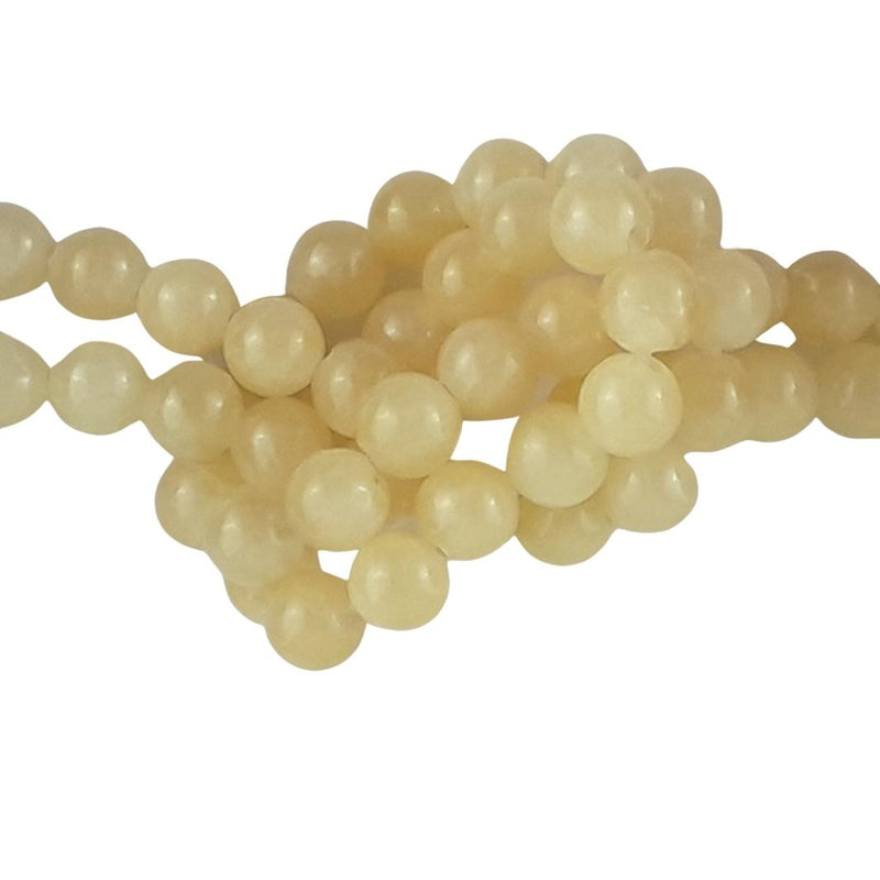 Aragonite A Grade Big Hole 8 mm Gemstone Beads with Large 2 mm Hole
