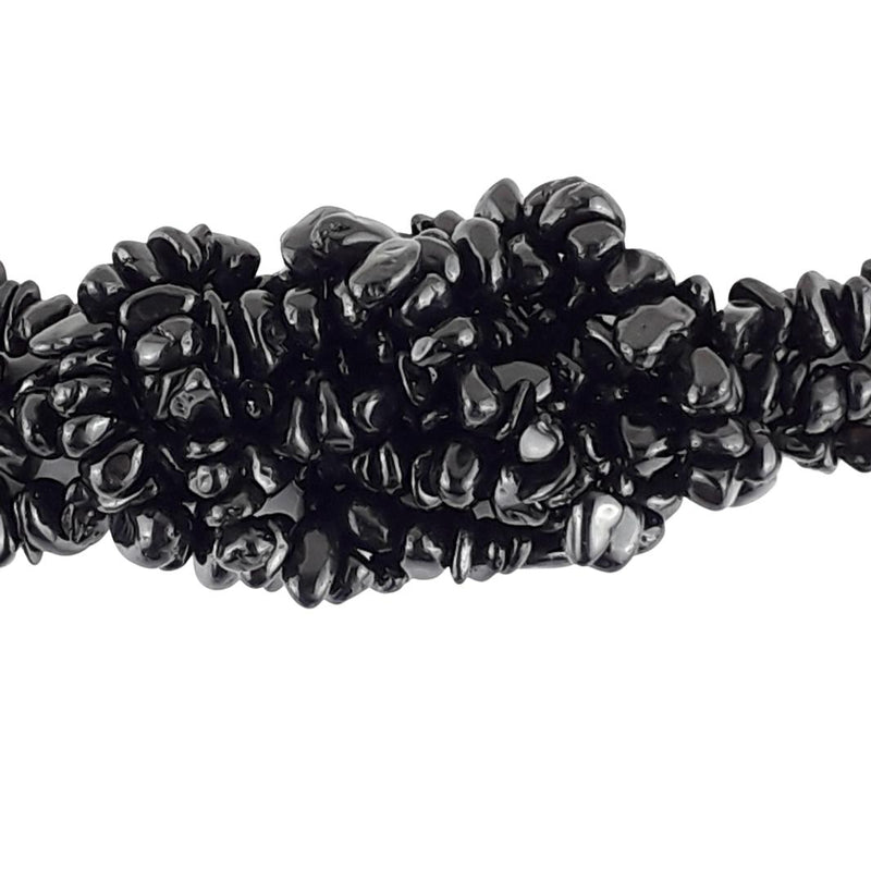 Black Spinel Gemstone Bead Chips - Full Strand or Bag of 50 Pieces