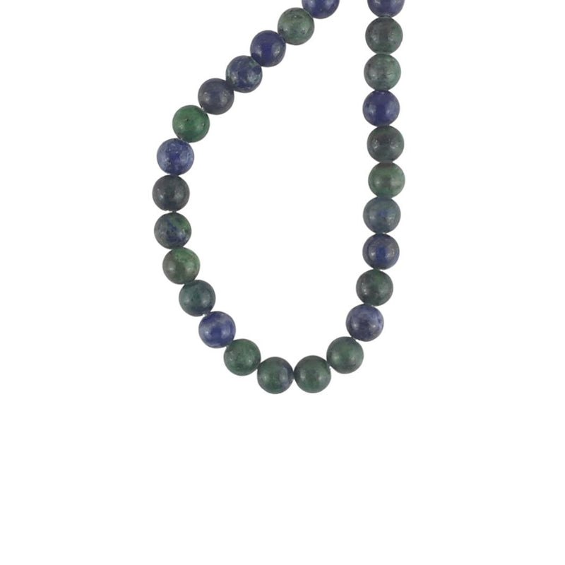 Chrysocolla Big Hole Round 8 mm Gemstone Beads with Large 2 mm Hole