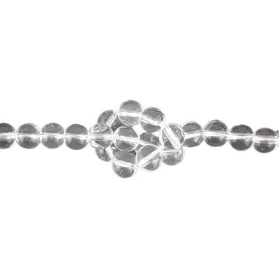 Clear Quartz (Rock Crystal) Round 6 mm Gemstone Beads with 1 mm Hole