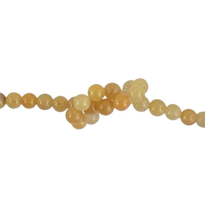 Dark Yellow Calcite A Grade Round 6 mm Gemstone Beads with 1 mm Hole