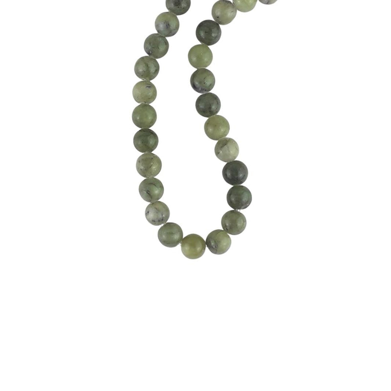 Green Jade A Grade Big Hole Round 8 mm Gemstone Beads, Large 2 mm Hole