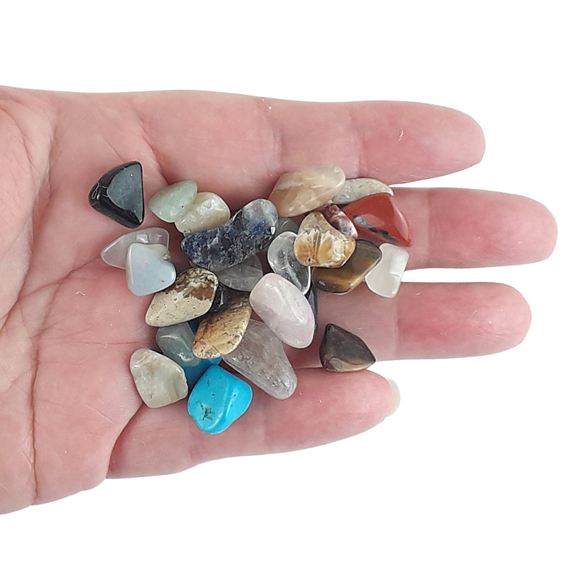 Mini Crystal Gemstone Box, Assorted Tumblestones From Around The World