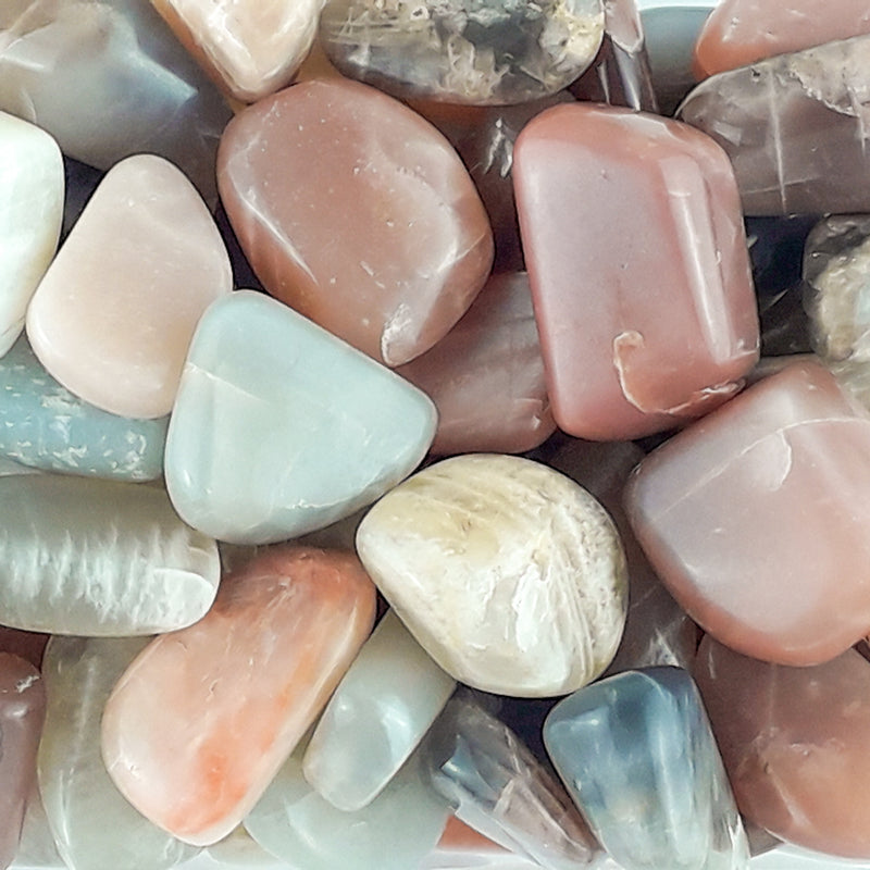 Moonstone Crystal Tumblestones from India - Choice of Sizes