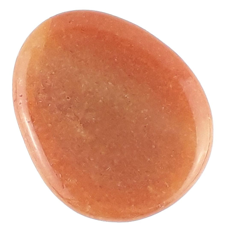 Peach Aventurine Crystal Thumb Stone / Worry Stone from Brazil