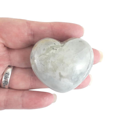 Picasso Stone (Jasper) Black/Grey Crystal Heart from South Africa