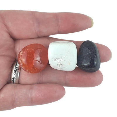 Positivity Crystal Set, 3 Stones with Information - Be More Positive