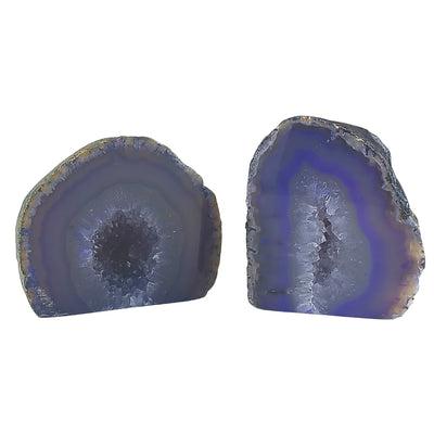 Agate Cut Base Free Standing Crystal Druzy Cave Geodes - Purple Colour