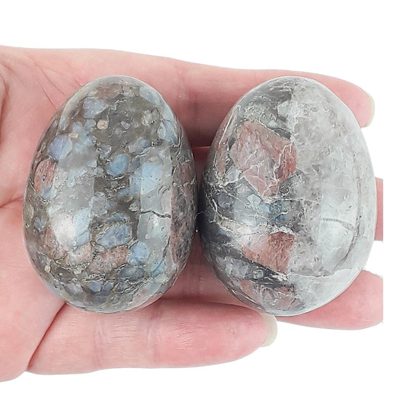 Que Sera (Llanite) Crystal Egg from Brazil, Multi Colour Stone Egg