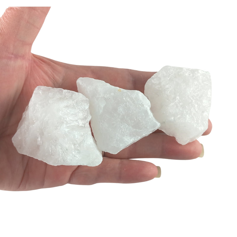 Snow Quartz (Milk Quartz/Quartzite) Rough, Crystal Stones from Brazil