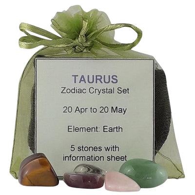 Taurus Zodiac Crystal Set, April May Gemstone Birthday Gift