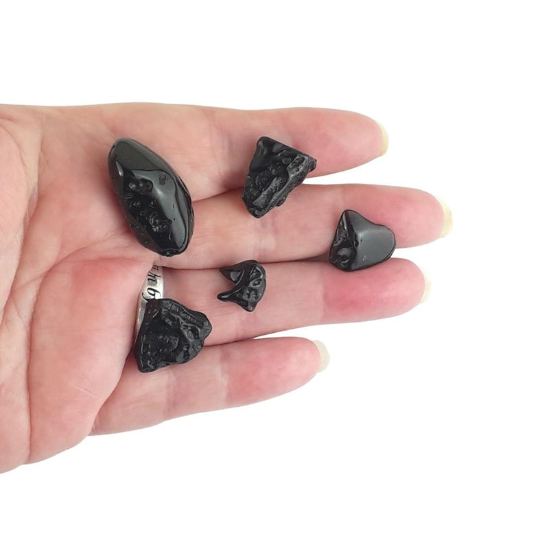 Tektite Black Crystal Gemstone Polished Tumblestones from China
