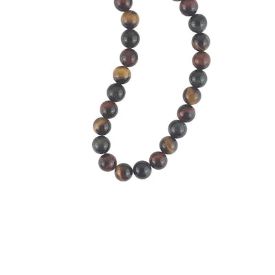 Tigers Eye Multi Colour A Grade Round 8 mm Gemstone Beads, 1 mm Hole