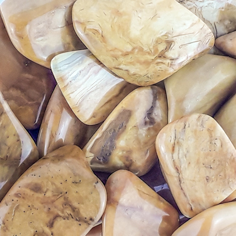 Yellow Jasper Crystal Tumblestones from South Africa - Choice of Sizes