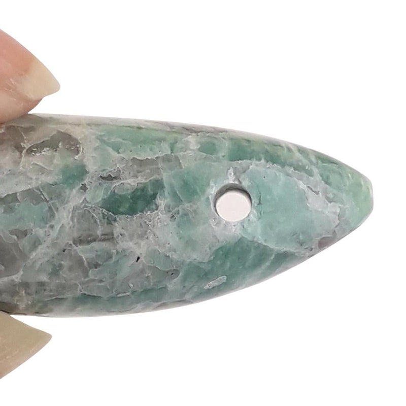 Amazonite Crystal Teardrop Beads with Large 2mm Drilled Hole - TK Emporium