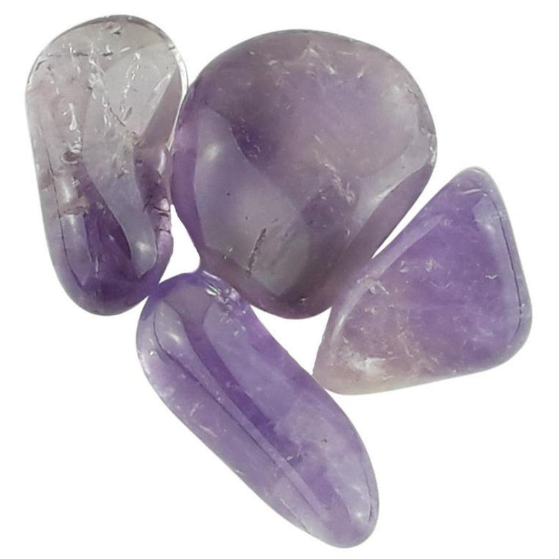 Amethyst Crystal Tumblestones from Brazil, Purple Quartz Tumbled Stone - TK Emporium