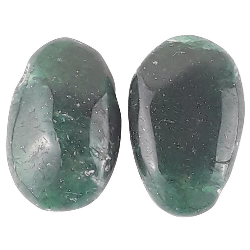 Apatite Green Drilled Crystal Tumblestone Beads with Large 2mm Hole - TK Emporium