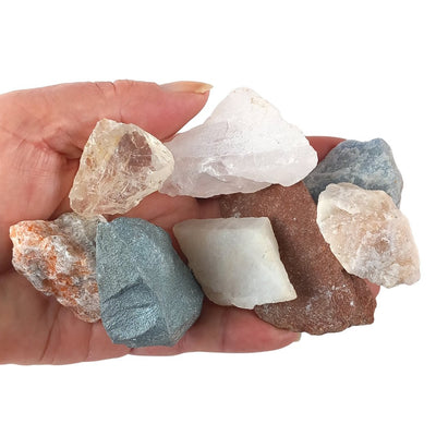 Assorted Rough Mineral Stones in Handmade Decorative Gift Box - Set 11 - TK Emporium