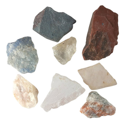 Assorted Rough Mineral Stones in Handmade Decorative Gift Box - Set 11 - TK Emporium