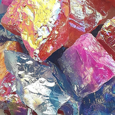 Aura Quartz Dragon Rocks, Colourful Plated Quartz Rough Crystal Stones - TK Emporium