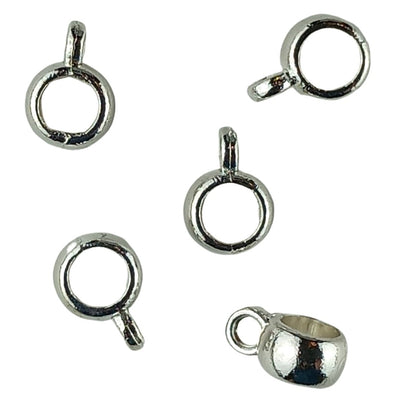Bail Charm Hanger 9 x 4 mm Silver Plated use with Pendants/Necklaces - TK Emporium