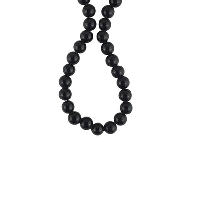 Black Obsidian Beads - 8mm - Large 2mm Hole - TK Emporium
