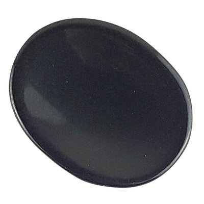 Black Obsidian Crystal Thumb / Worry Stone from India - TK Emporium