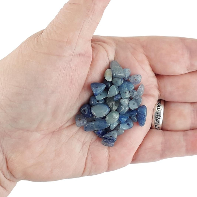 Blue Aventurine A Grade Gemstone Bead Chips, 50 Pieces or Full Strand - TK Emporium