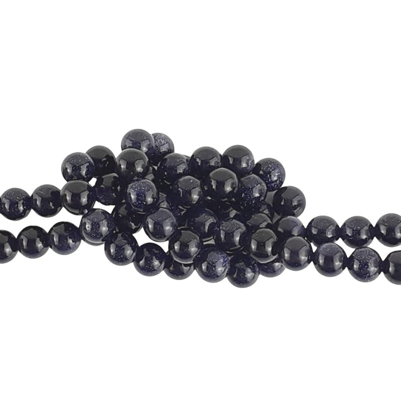 Blue Goldstone Beads - 6mm - TK Emporium