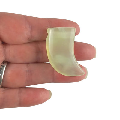 Bowenite (New Jade) Claw Shape Crystal Gemstone Bead - Big 3 mm Hole - TK Emporium