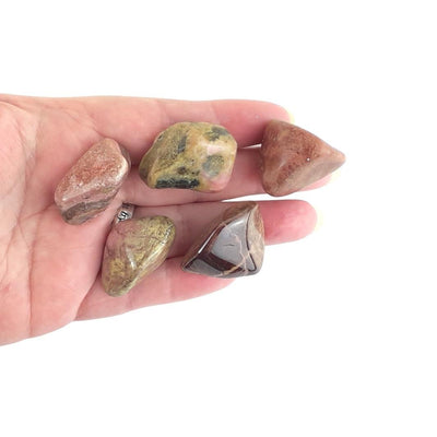 Bustamite Dusky Pink/Red Crystal Tumblestones - Choice of Sizes - TK Emporium