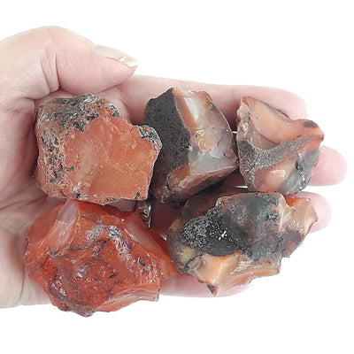 Carnelian Rough, Natural Crystal Stones from Brazil - Brown / Orange - TK Emporium