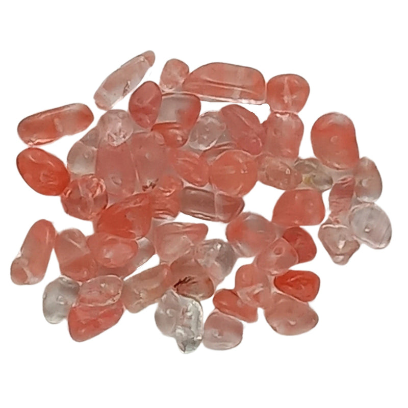 Cherry Quartz Gemstone Crystal Bead Chips - Full Strand / Bag of 50 Pieces - TK Emporium
