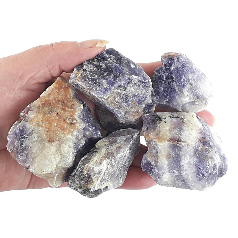 Chevron Amethyst Rough Stones - TK Emporium