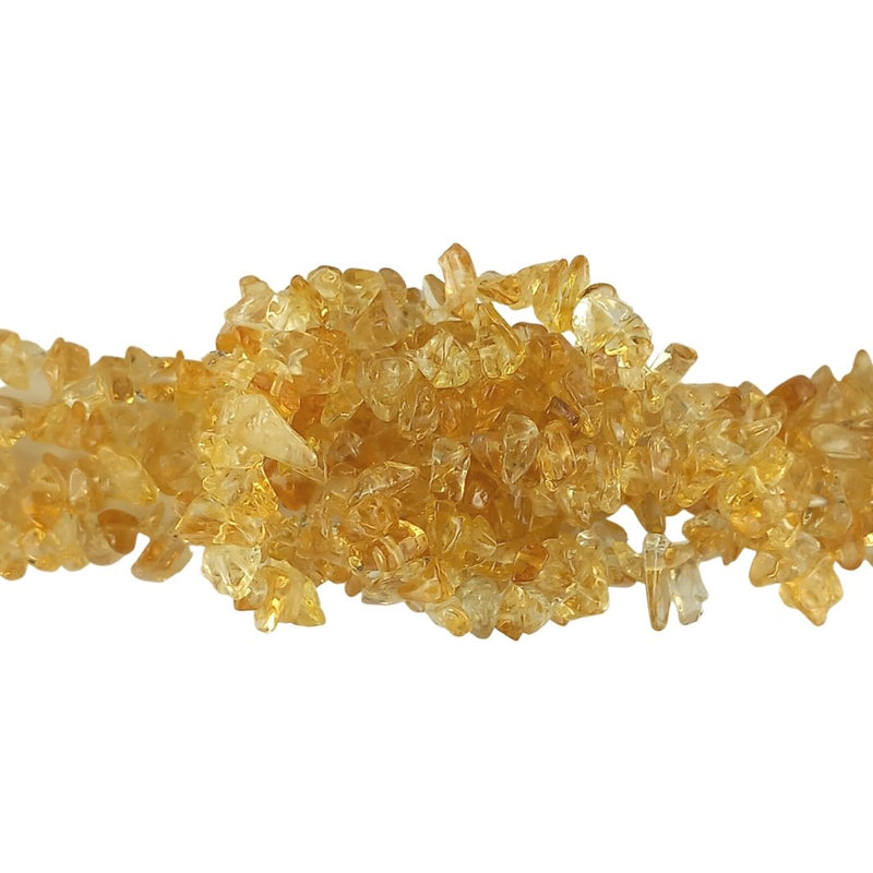 Citrine (Heated Amethyst) Gemstone Bead Chips - Strand / 50 Pieces - TK Emporium